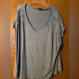 Women's V-Neck Top in Blue